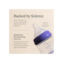 Lansinoh Feeding Baby Bottle Anti Colic With NaturalWave Medium Flow Teats 240ml Purple
