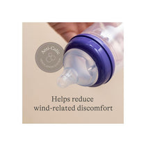 Lansinoh Feeding Bottle Starter Set Anti Colic Teat 160ml & 240ml Feeding Bottles 3 Naturalwave Silicone Teats Purple