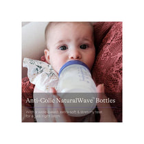 Lansinoh Feeding Bottle Starter Set Anti Colic Teat 160ml & 240ml Feeding Bottles 3 Naturalwave Silicone Teats Purple