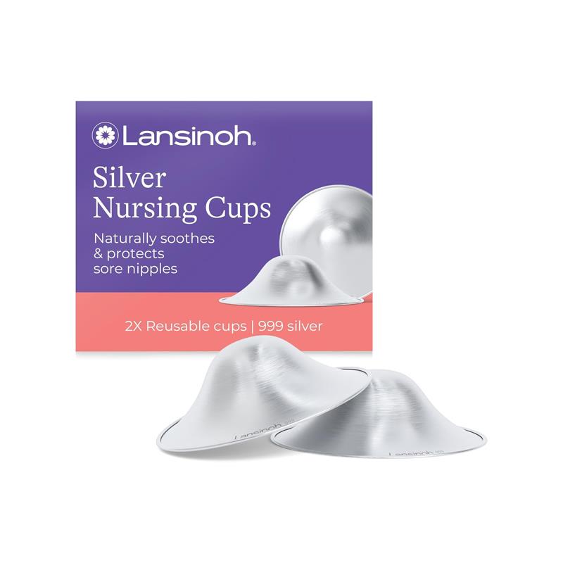 Lansinoh Silver Nipple Cups 2 X Reusable Cups Naturally Soothes And Protects Sore Nipples 999 Silver
