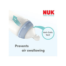 NUK First Choice Baby Bottle 150ml Boy Anti Colic Feeding Bottle PP Temperature Control Indicator 0+ Months Whale
