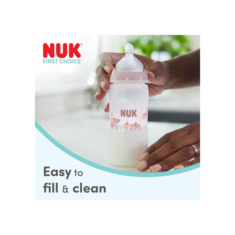NUK First Choice Baby Bottle 150ml Boy Anti Colic Feeding Bottle PP Temperature Control Indicator 0+ Months Whale