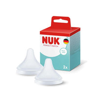NUK Perfect Match Baby Bottle Teats Anti Colic Feeding Bottle Teats Silicone Flow Control 6+ Months 2 Count White