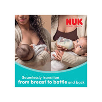 NUK Perfect Match Baby Bottle Teats Anti Colic Feeding Bottle Teats Silicone Flow Control 6+ Months 2 Count White
