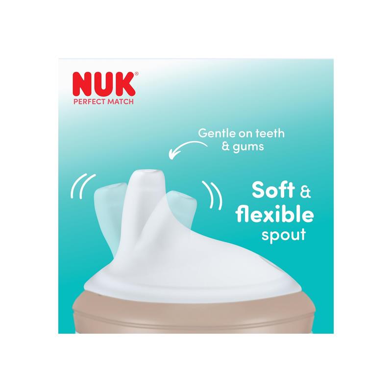NUK Perfect Match Learner Bottle 150ml Leak Proof Sippy Cup Toddler Bottle Anti-Slip Handles 6+ Months Mickey Mouse