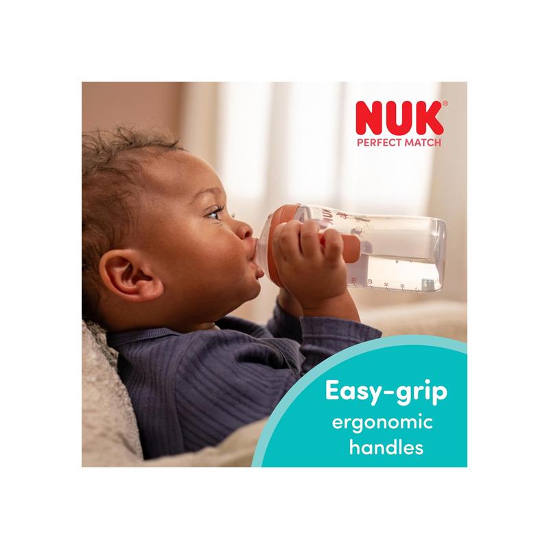 NUK Perfect Match Learner Bottle 150ml Leak Proof Sippy Cup Toddler Bottle Anti-Slip Handles 6+ Months Winnie The Pooh