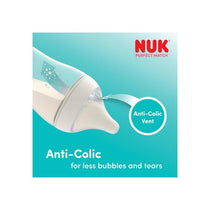NUK Perfect Match Newborn Baby Bottle Set 4 x 150ml Anti Colic Feeding Bottle PP Temperature Control Indicator 0+ Months Rainbow