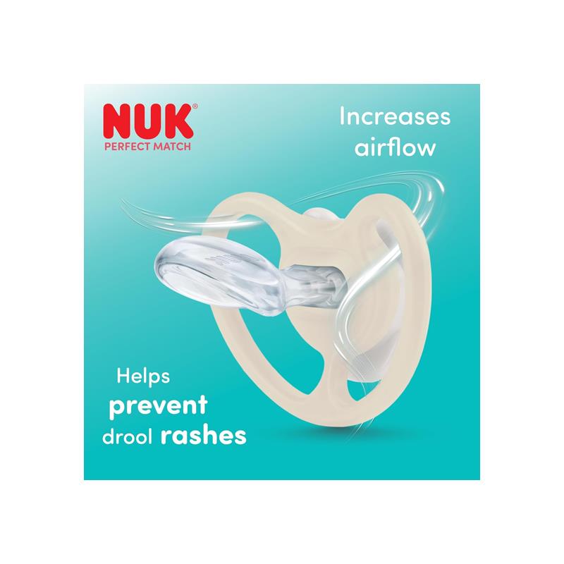 NUK Perfect Match Newborn Baby Bottles Dummy Set 3 x Anti-Colic Feeding Bottles (150ml, 260ml) 1 x Perfect Match Air Dummy 0-6 Months Disney Mickey Mouse