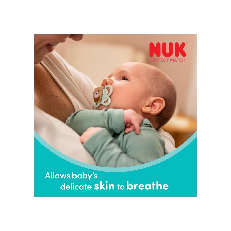 NUK Perfect Match Perfect Start Newborn Essentials Baby Bottles Set 4 x Anti-Colic Feeding Bottles (150ml, 260ml) 2 x Teats 1 x Air Dummy 1 x Bottle Brush 0-6 Months Neutral