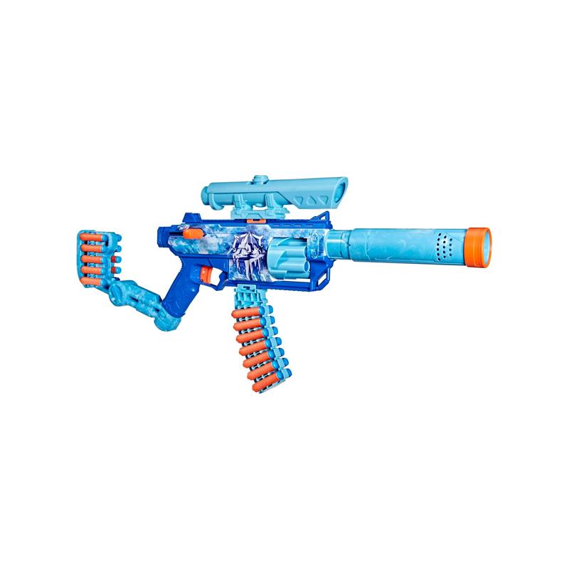 Nerf Loadout FrostFusion Blaster And 30 N1 Darts 4 Interchangeable Attachment Accessories Toys Multicolour