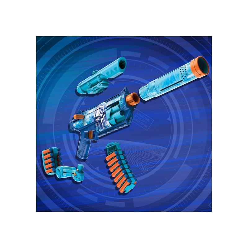 Nerf Loadout FrostFusion Blaster And 30 N1 Darts 4 Interchangeable Attachment Accessories Toys Multicolour Secondary image