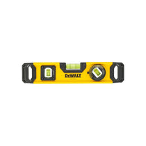 Dewalt Magnetic Torpedo Level 25cm/10 Inch Aluminium Body With Rare Earth Magnets V-Groove Base Accuracy To 0.5mm/m Black And Yellow
