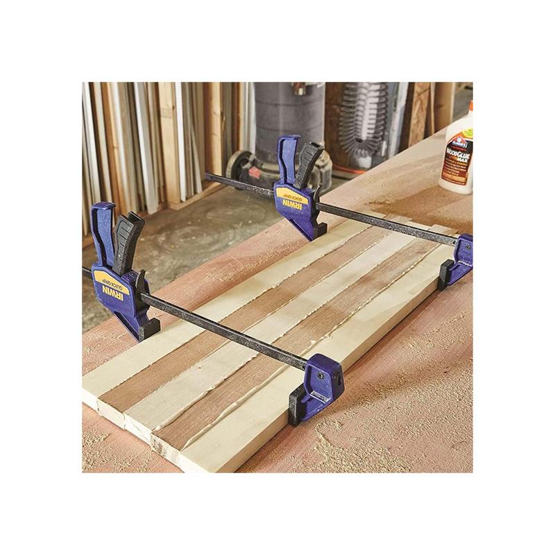 Irwin Quick-Grip One-Handed Mini Bar Clamp 300mm/12 Inch Twin Pack Carbon Steel Blue