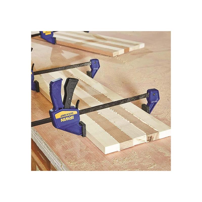 Irwin Quick-Grip One-Handed Mini Bar Clamp 300mm/12 Inch Twin Pack Carbon Steel Blue
