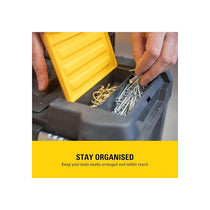 Stanley Essential Rolling Workshop Toolbox 3-In1 Stackable Units With Metal Latches Black And Yellow