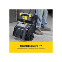 Stanley Essential Rolling Workshop Toolbox 3-In1 Stackable Units With Metal Latches Black And Yellow