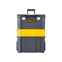 Stanley Essential Rolling Workshop Toolbox 3-In1 Stackable Units With Metal Latches Black And Yellow