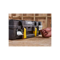Stanley FatMax Pro Stack Shallow Tool Box Modular Storage Case Black And Yellow