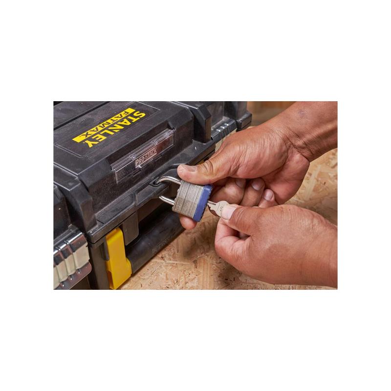 Stanley FatMax Pro Stack Shallow Tool Box Modular Storage Case Black And Yellow