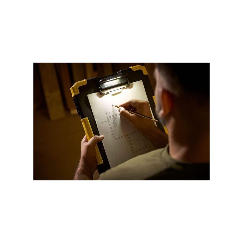 Stanley FatMax PRO-STACK Clipboard With LED Light And Soft Pouch Black And Yellow