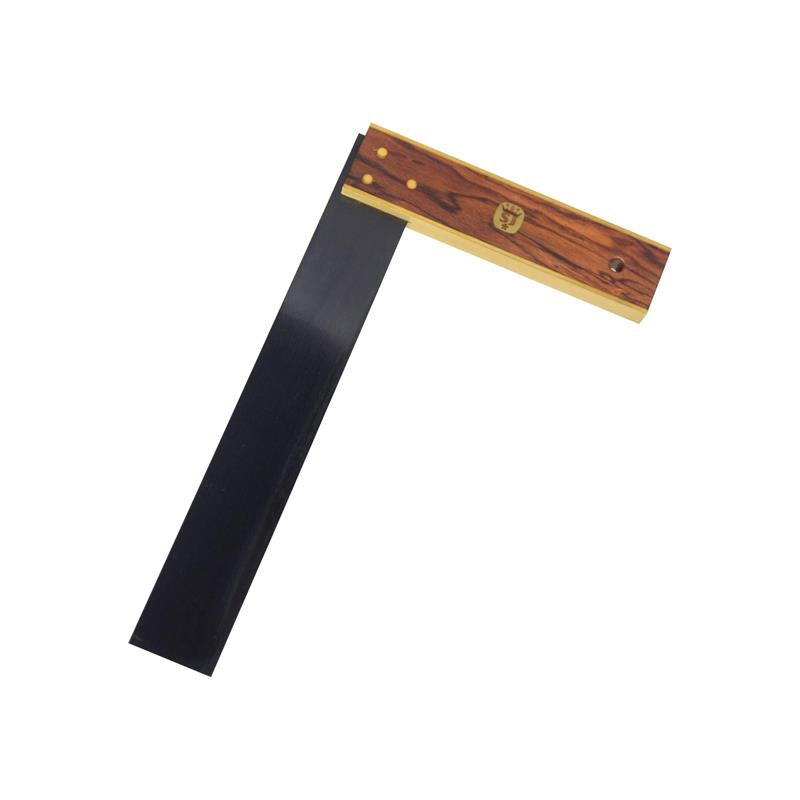 Spear & Jackson 12 Inch Carpenters Try Square Hardwood Brass Black Main image
