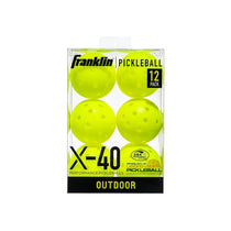 Franklin Outdoor X-40 Pickleball Vellum Pack of 12 Optic Yellow