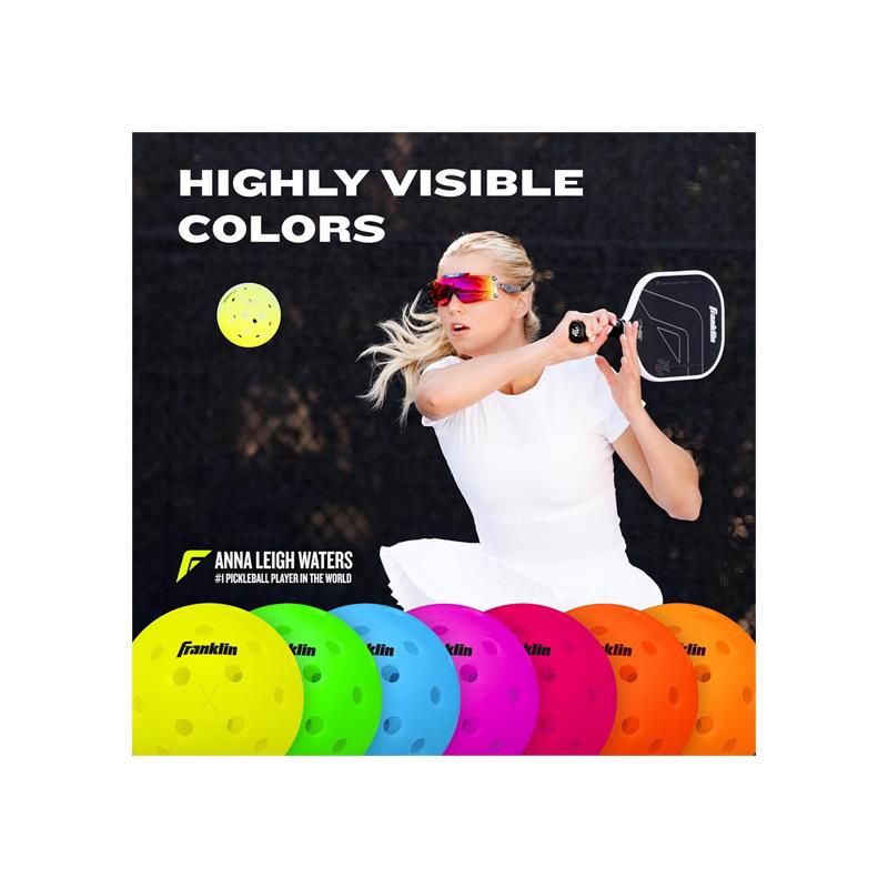 Franklin Outdoor X-40 Pickleball Vellum Pack of 12 Optic Yellow