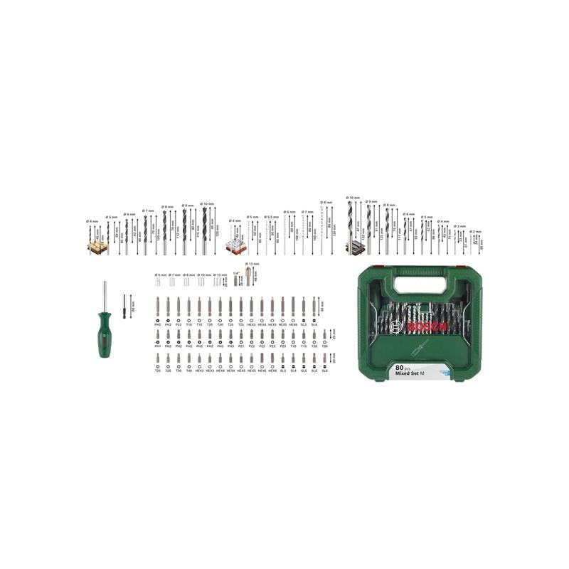 Bosch Bits Set Mixed Set M 80 Piece