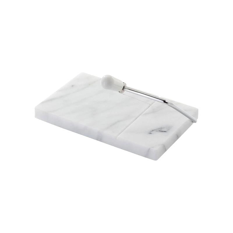 Judge Marble Cheese Board And Cutter 21cm x 20cm White Main image