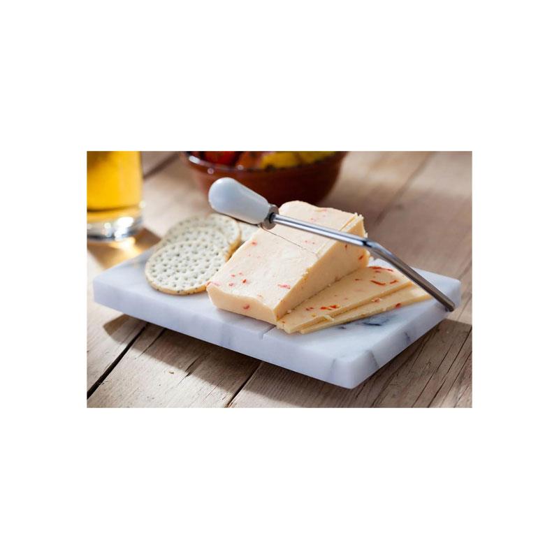 Judge Marble Cheese Board And Cutter 21cm x 20cm White Secondary image