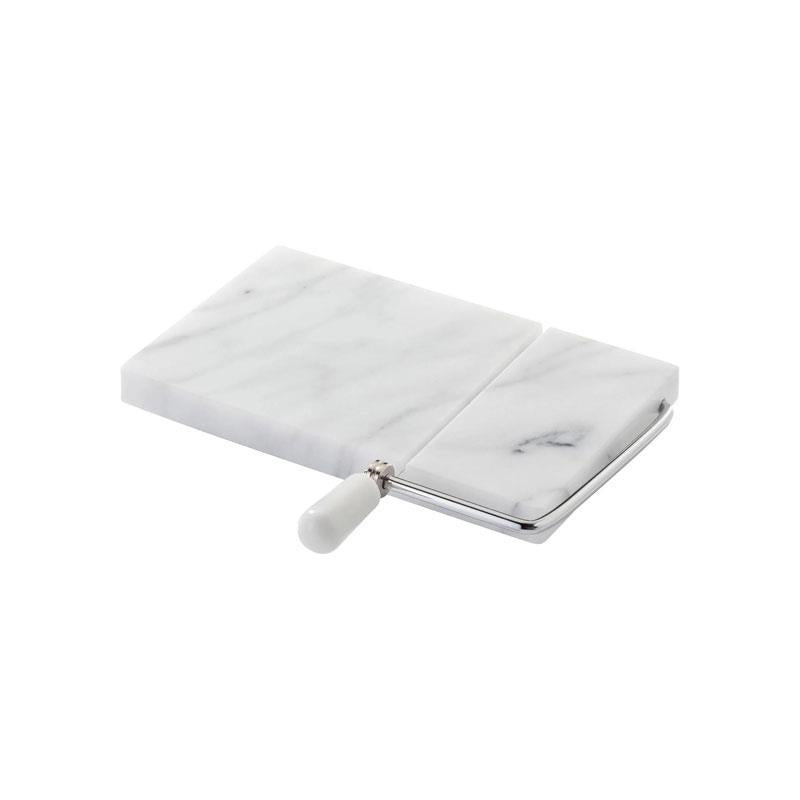 Judge Marble Cheese Board And Cutter 21cm x 20cm White