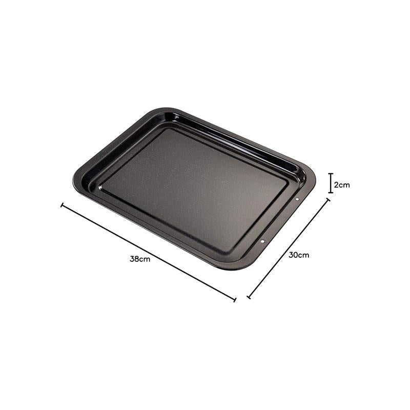 Judge Ovenware Enamel Baking Tray Granite 38 x 30 x 2cm Black