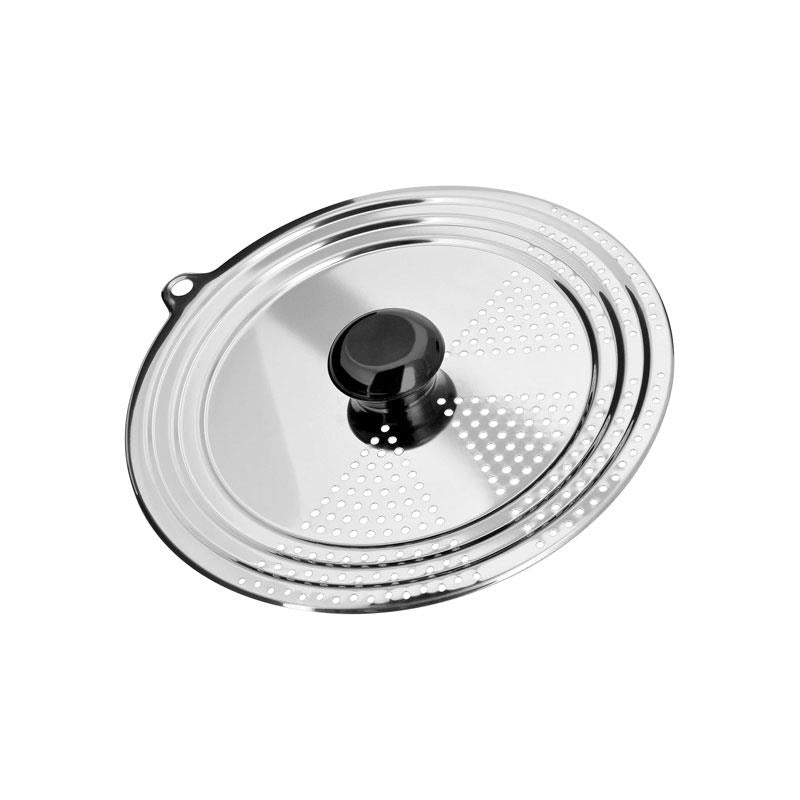Judge Universal Draining Saucepan Lid Stainless Steel Fits 16cm 18cm 20cm And 22cm Saucepans Silver Main image