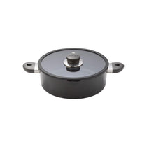 Judge Vista Ceramic Shallow Casserole 24cm/2.5 Litres Aluminium Base With Non-Stick Ceramic Coating Stay Cool Handles Black