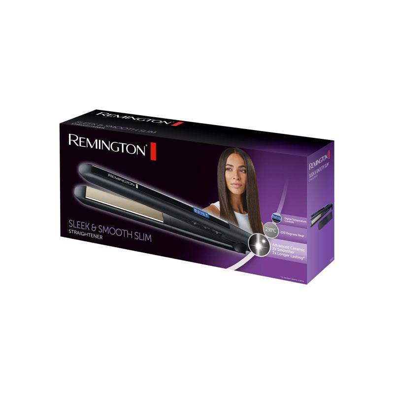 Remington Sleek And Smooth Hair Straightener Advanced Ceramic Coating 110mm Floating Plates Up To 230°C Black