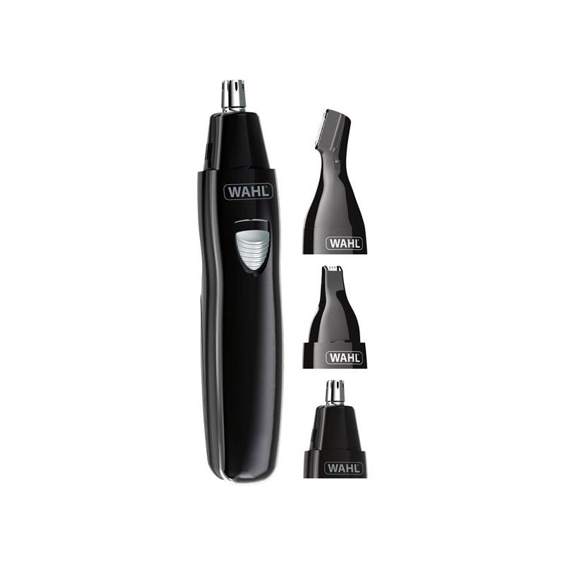 Wahl 3 In 1 Personal Trimmer Ear Nose Eyebrow Facial Hair Trimmer Rechargeable Washable Heads Black Main image