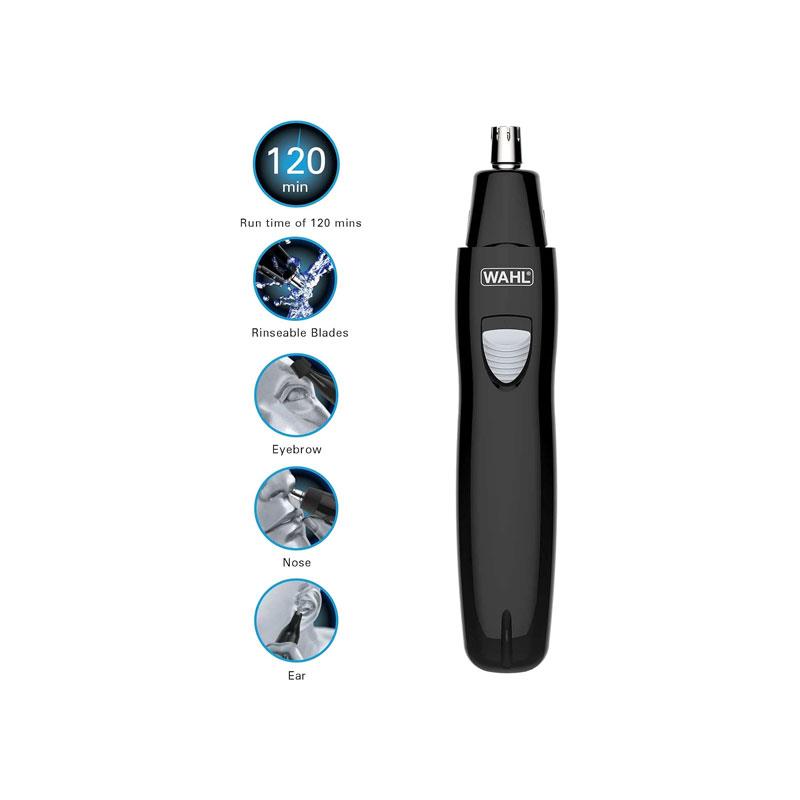 Wahl 3 In 1 Personal Trimmer Ear Nose Eyebrow Facial Hair Trimmer Rechargeable Washable Heads Black Secondary image