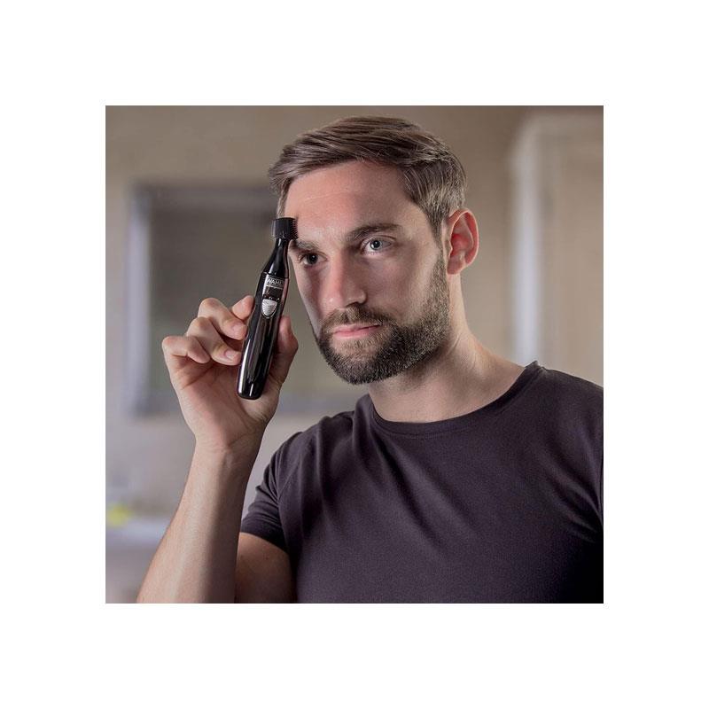 Wahl 3 In 1 Personal Trimmer Ear Nose Eyebrow Facial Hair Trimmer Rechargeable Washable Heads Black