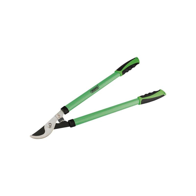 Draper Bypass Pattern Loppers Carbon Steel Lopping Shears Soft Grip Handles Green And Black Main image