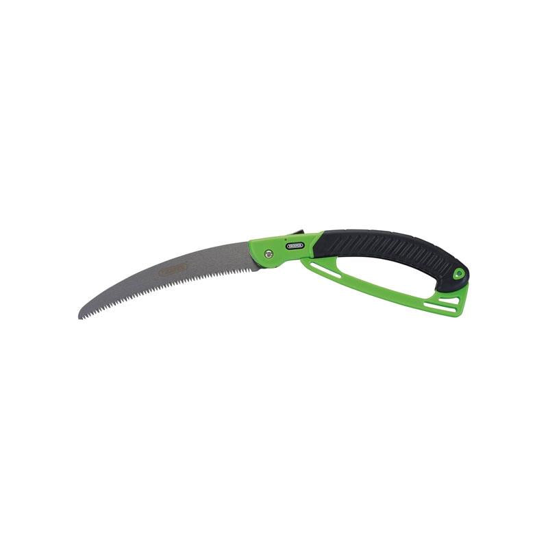 Draper Expert Folding Pruning Saw 230mm Carbon Steel Blades Hand Saw Green/Black Main image