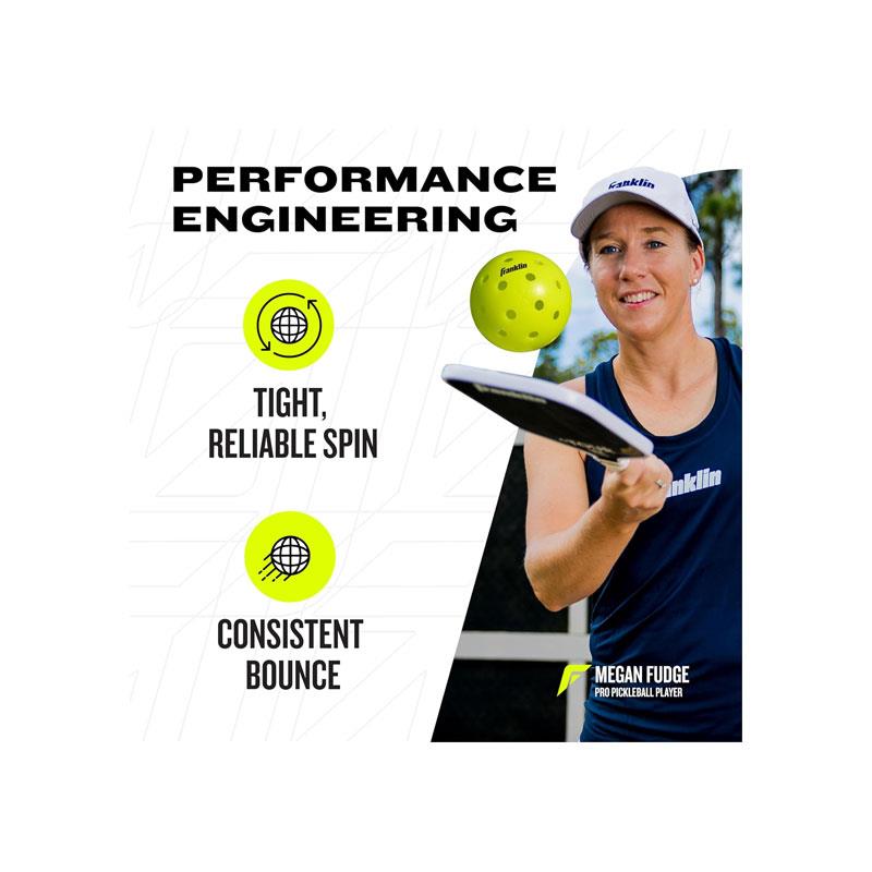 Franklin Outdoor X-40 Pickleball Pack of 100 Optic Yellow