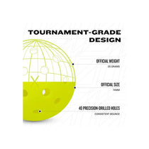 Franklin Outdoor X-40 Pickleball Pack of 100 Optic Yellow