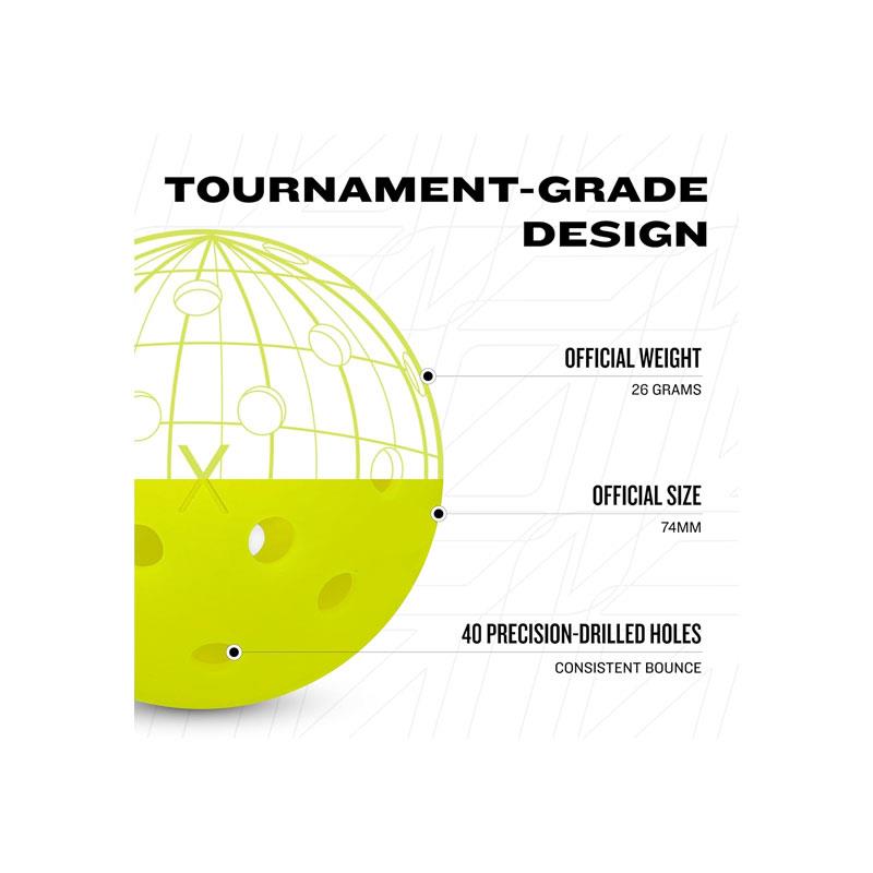 Franklin Outdoor X-40 Pickleball Pack of 100 Optic Yellow