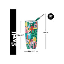 S'well Insulated Stainless Steel Tumbler With Lid And Straw 700ml Paper Cutouts