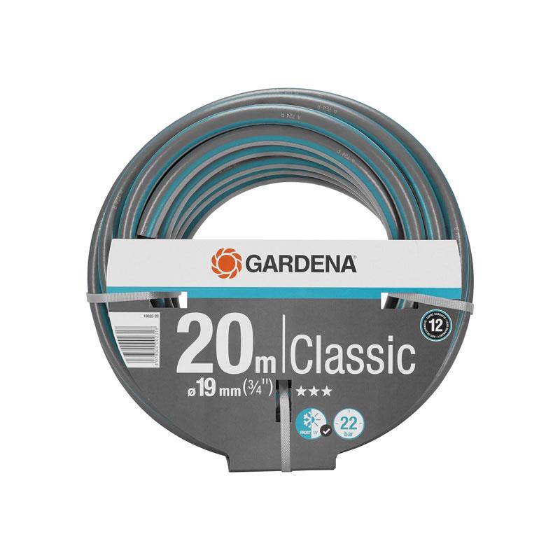 Gardena Classic Hose 19mm (3/4 Inch) 20m Universal Garden Hose 22 Bar Burst Pressure Hose Turquoise/Grey Main image