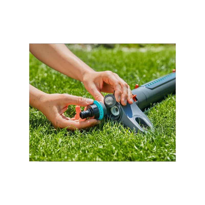 Gardena Oscillating Sprinkler AquaZoom S Adjustable Plastic Stainless Steel Black