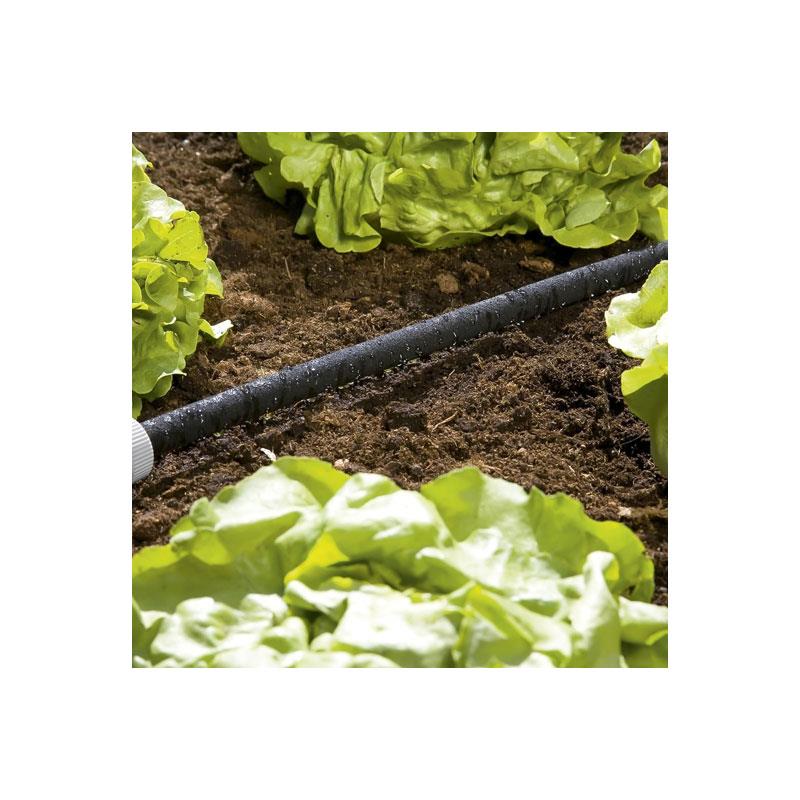 Gardena Soaker Hose Water-Saving Sprinkler Hose For Watering Plant Rows And Beds 15m Hose Length Black