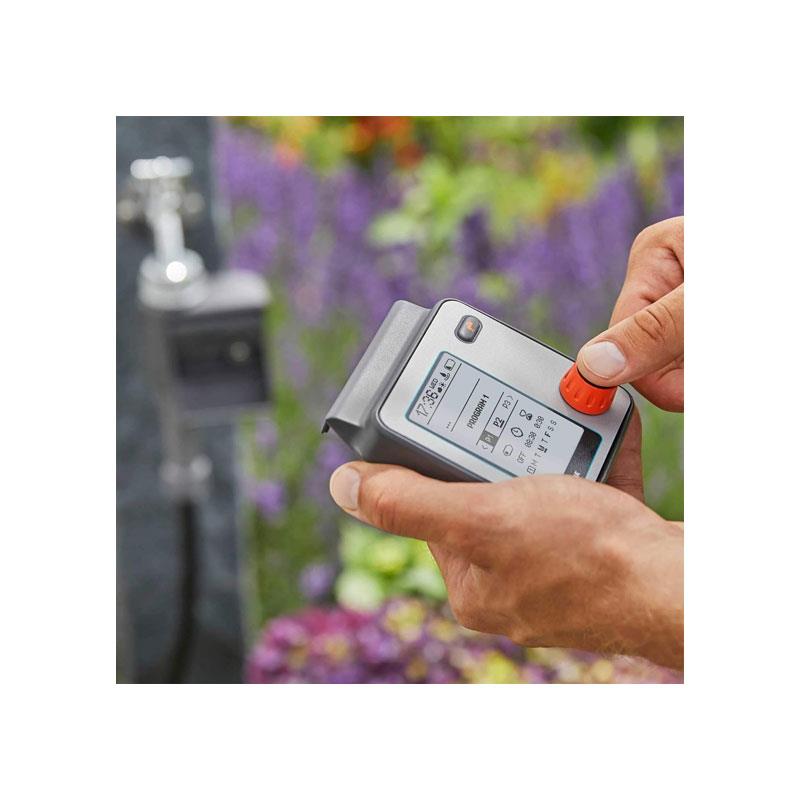 Gardena Water Control Master Automatic Time-Saving Watering 6 Schedules LCD Display Water Now Function Safe Stop Black/Grey/Orange