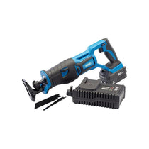Draper D20 20V Brushless Reciprocating Saw 1 x 3.0Ah Battery And Fast Charger Blue/Black