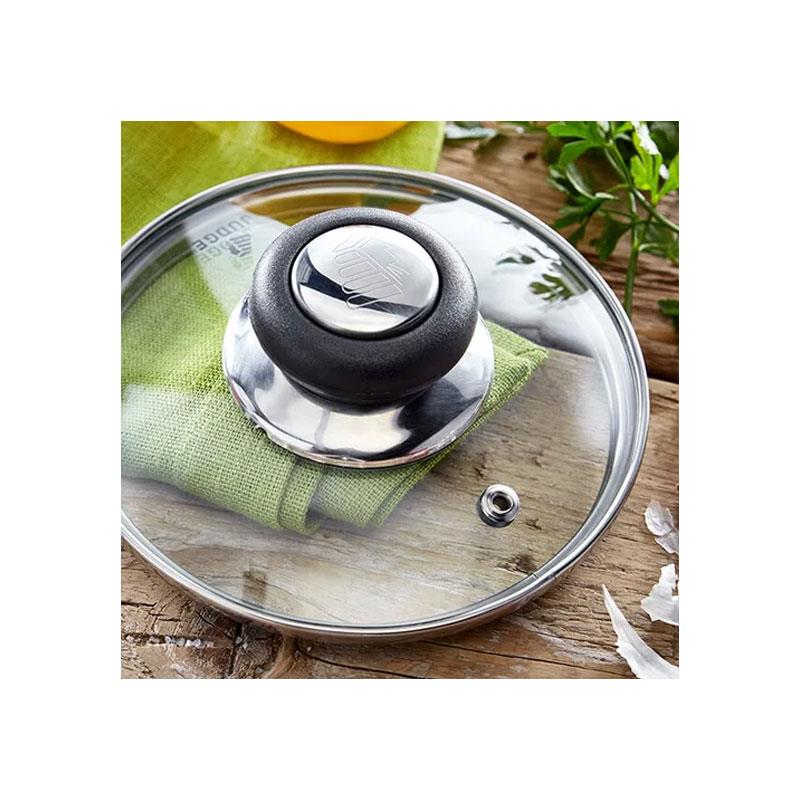 Judge Vista Glass Lid 28cm Spare Saucepan Lid Replacement Glass Lid For 12cm Pans Transparent